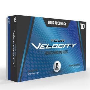 Wilson Tour Velocity Accuracy Golf Balls, 15-Ball Pack, White Balls